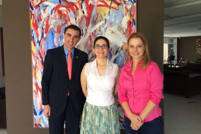 Renato César Albergoni, coordenador pedagógico da ESMAFE, a juíza federal Patrícia H. Daher Lopes Panasolo, presidente da APAJUFE, e a presidente da APEP, Cristina Leitão