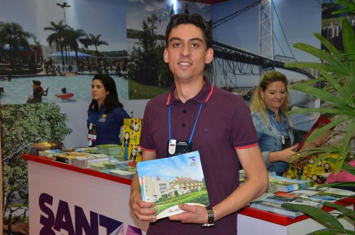Jomar de Quadros, representante do Thermas Piratuba Park Hotel (Bebel Ritzmann) Jomar de Quadros, representante do Thermas Piratuba Park Hotel (Bebel Ritzmann)
