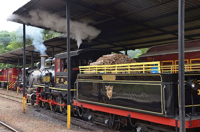 Passeio &eacute; conduzido por uma aut&ecirc;ntica locomotiva a vapor datada de 1920 (Bebel Ritzmann)