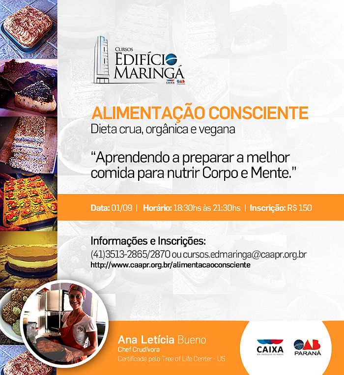 Chef Crud&iacute;vora Ana Let&iacute;cia Bueno ministra o curso no dia 1&ordm; de setembro (Divulga&ccedil;&atilde;o)