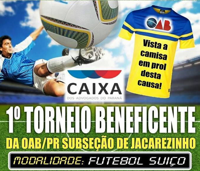 OAB Jacarezinho promove torneio beneficente neste s&aacute;bado, 24 de setembro, com apoio da CAA-PR