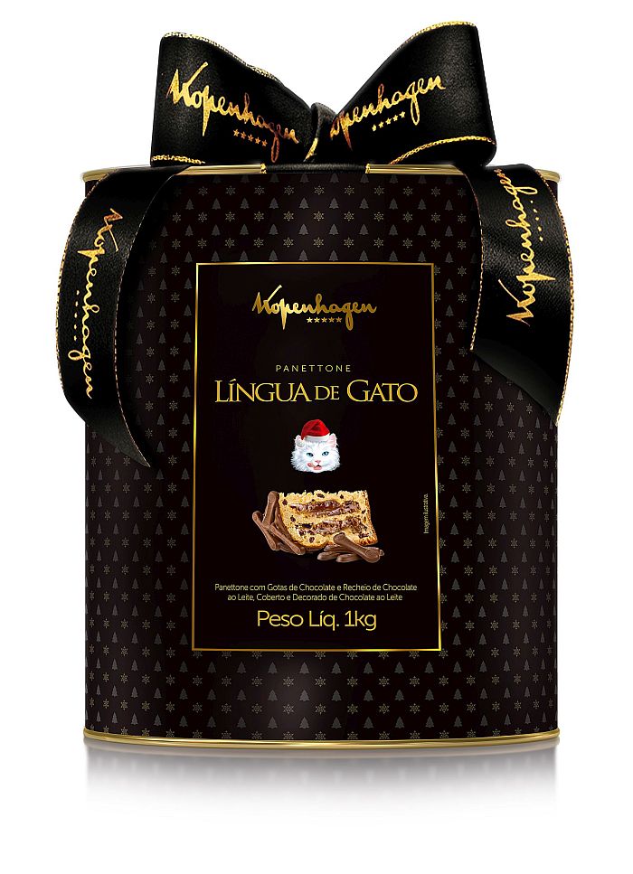 Panettone L&iacute;ngua de Gato &ndash; 1 KG. &ndash; Pre&ccedil;o sugerido: R$ 94,50 (Divulga&ccedil;&atilde;o)