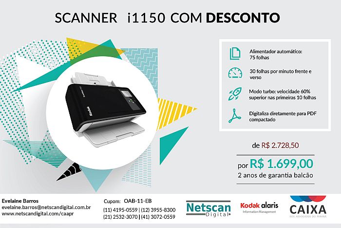Na promoção da Netscan Digital, produto pode ser adquirido por R$ 1.699,00 em 10 vezes sem juros Na promoção da Netscan Digital, produto pode ser adquirido por R$ 1.699,00 em 10 vezes sem juros