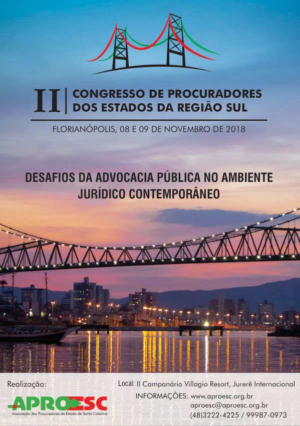 Evento tem como tema central &ldquo;Desafios da Advocacia P&uacute;blica no ambiente jur&iacute;dico contempor&acirc;neo&rdquo; - Foto: Divulga&ccedil;&atilde;o