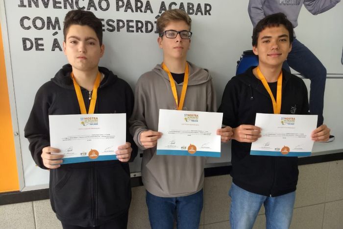 Felipe Angelo Denis, Augusto Dezoti Doreto e Alberto Nakakogue Neto - Foto: Divulgação 