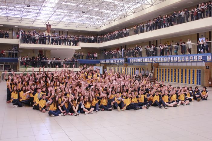 Delegação do Colégio Marista Santa Maria, de Curitiba, que vai participar da Olimar 2019 - Foto: Reprodução/Divulgação Delegação do Colégio Marista Santa Maria, de Curitiba, que vai participar da Olimar 2019 - Foto: Reprodução/Divulgação