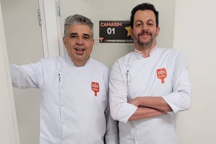 Os chefs Délio Canabrava e Beto Madalosso acompanham a gravação de uma das batalhas do reality show da RIC Record TV - Foto: Divulgação Os chefs Délio Canabrava e Beto Madalosso acompanham a gravação de uma das batalhas do reality show da RIC Record TV - Foto: Divulgação